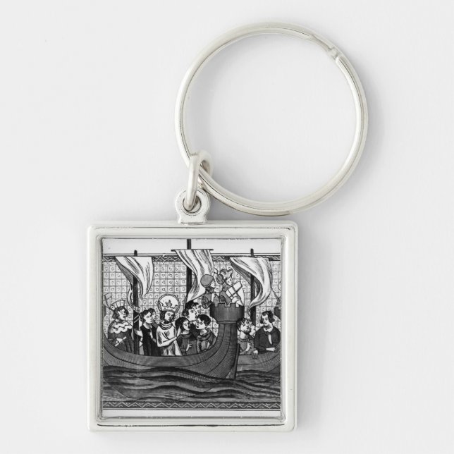 Departure of St. Louis for the Crusade Key Ring (Front)