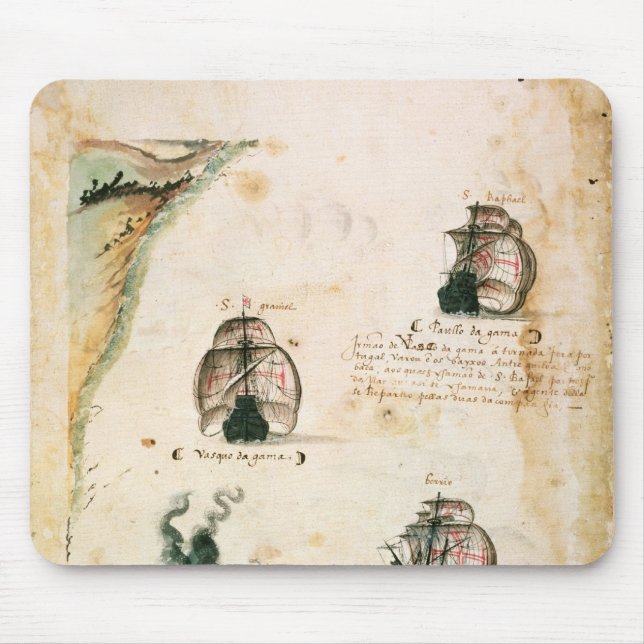 Departure of Vasco da Gama Mouse Pad (Front)