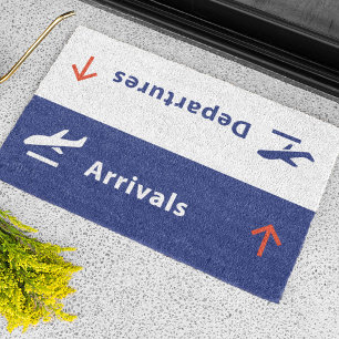 Departures Arrivals Doormat