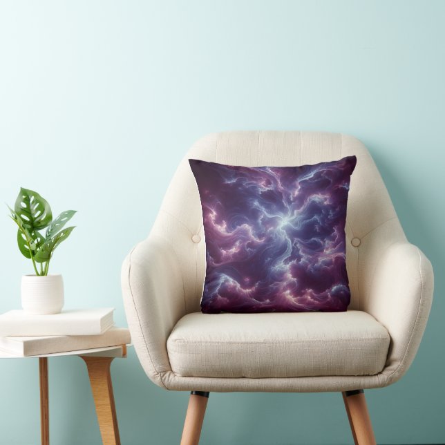 Depict a Nebulous and Ethereal Pattern Digital Art Cushion (Chair)