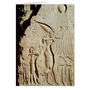 Depicting Amenophis IV, Nefertiti and Daughter