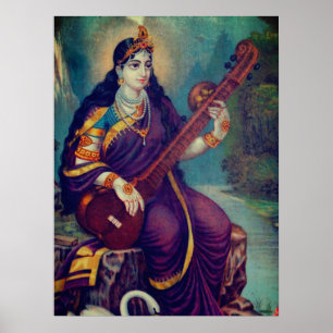 Depiction of Sarasvati Poster