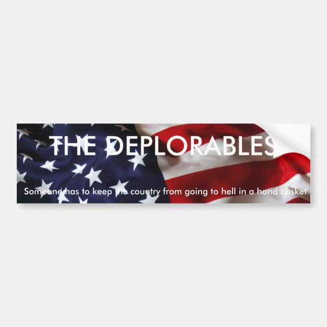 Deplorable bumper sticker (Front)
