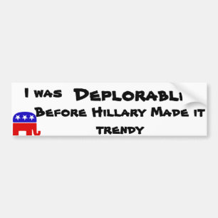 Deplorable Bumper Sticker