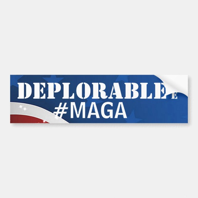 Deplorable Me #MAGA/ Make America Great Again Bumper Sticker (Front)