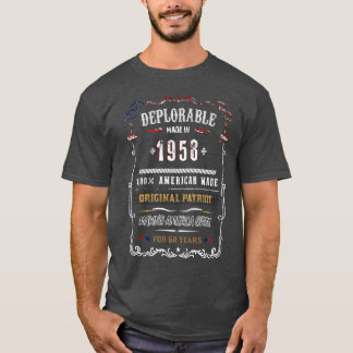 Deplorable Vintage 1958 Original Patriot T-Shirt