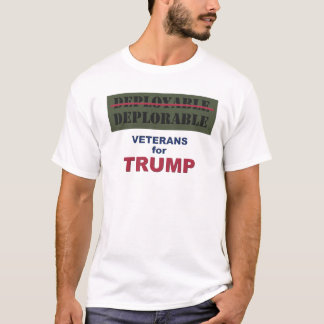Deployable/Deplorable Vets for Trump Army Green T-Shirt
