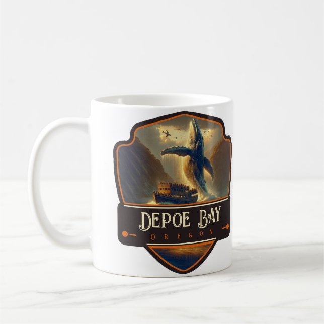 Depoe Bay, Oregon | Vintage Coffee Mug (Left)