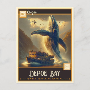 Depoe Bay, Oregon Vintage Postcard