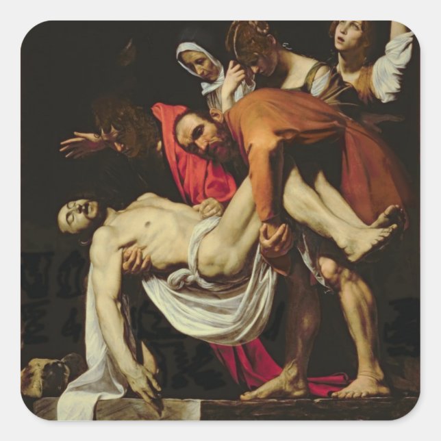 Deposition, 1602-4 (oil on canvas) square sticker (Front)