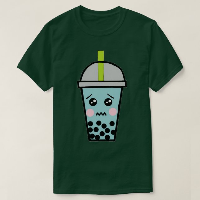 Depressed And Anxious Cute Tapioca Milk Bubble Swe T-Shirt (Design Front)