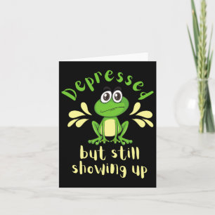 Depressed Frog - Mental Health S Sticker Card