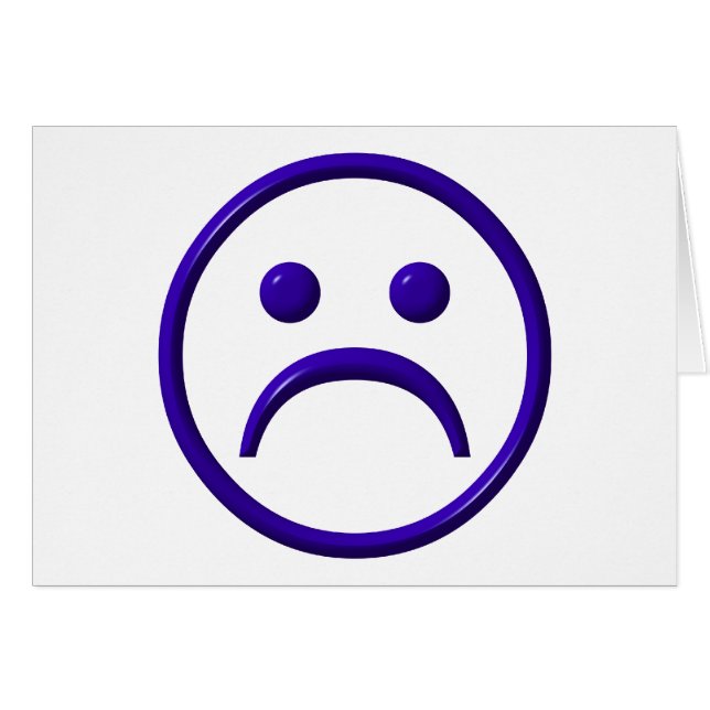 Depressed , Sad & Blue Face (Front Horizontal)