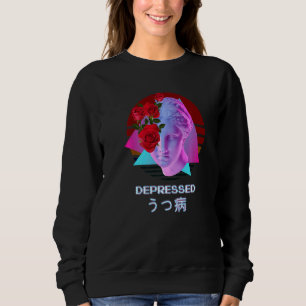 Depressed Vaporwave Aesthetic Japanese   Sweatshirt