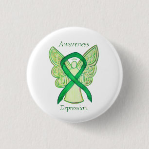 Depression Awareness Angel Ribbon Pin