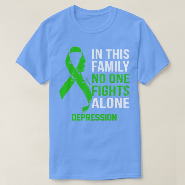 Depression Awareness No One Fights Alone Hope For  T-Shirt (Design Front)
