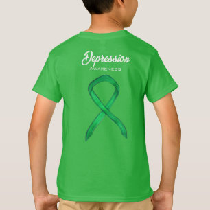 Depression Awareness Ribbon Custom Art TShirt