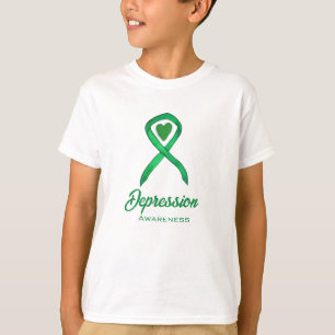 Depression Awareness Ribbon Heart Custom TShirt