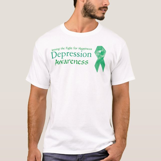 Depression Awareness Ribbon T-Shirt (Front)