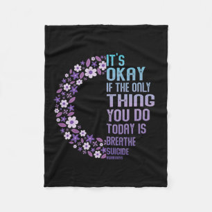 Depression Awareness Suicide Prevention 14  Fleece Blanket