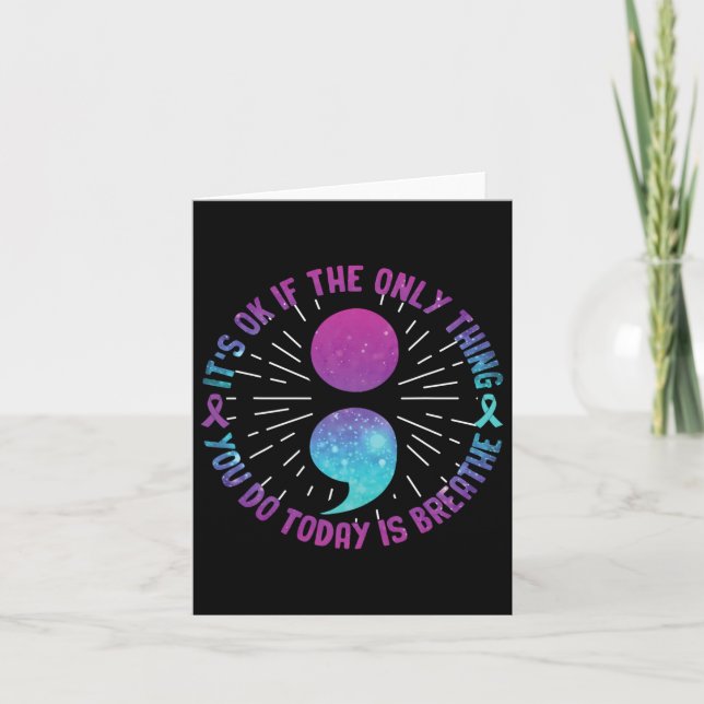 Depression Awareness Suicide Prevention 2  Card (Front)