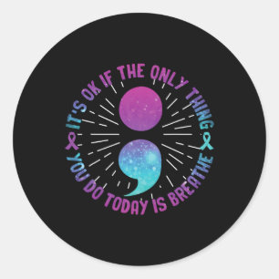 Depression Awareness Suicide Prevention 2 Classic Round Sticker