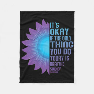 Depression Awareness Suicide Prevention 6  Fleece Blanket