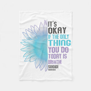 Depression Awareness Suicide Prevention  Fleece Blanket