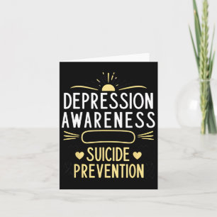Depression Awareness Suicide Prevention Purple And Card