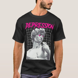 Depression Greek Statue Grunge Aesthetic Emo Vapou T-Shirt