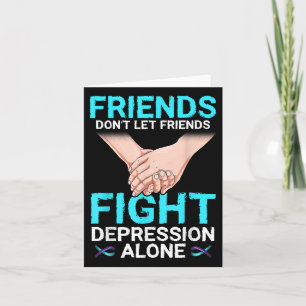 Depression Shirt Men Women Suicide Prevention Awar Card