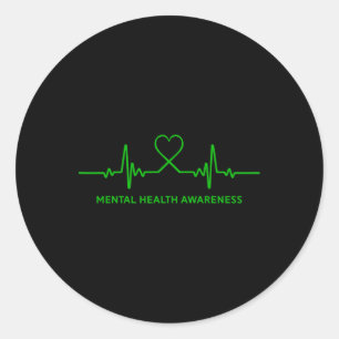 Depression Suicide Mental Health Awareness Tee Gif Classic Round Sticker