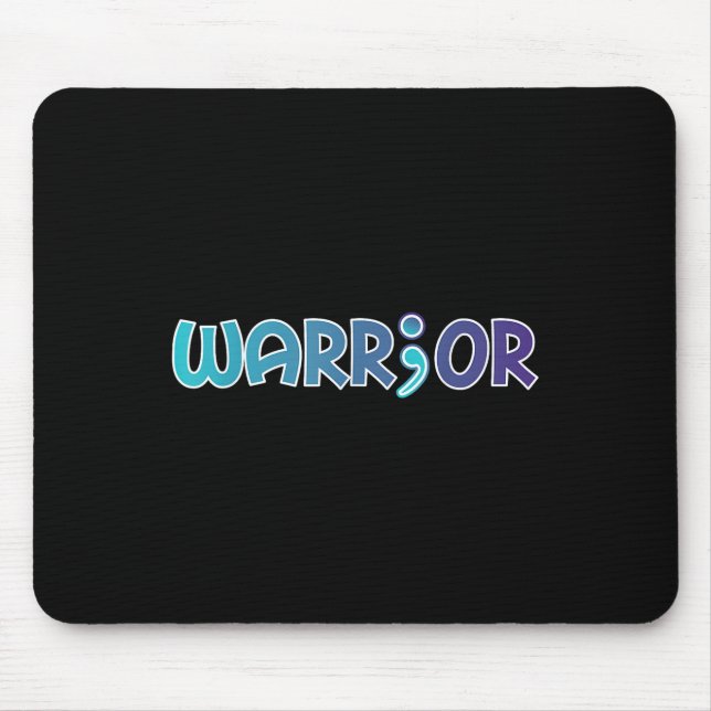 Depression Warrior Anti Suicide Anxiety Awareness  Mouse Pad (Front)