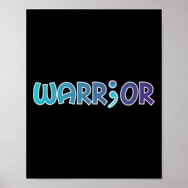 Depression Warrior Anti Suicide Anxiety Awareness  Poster (Front)