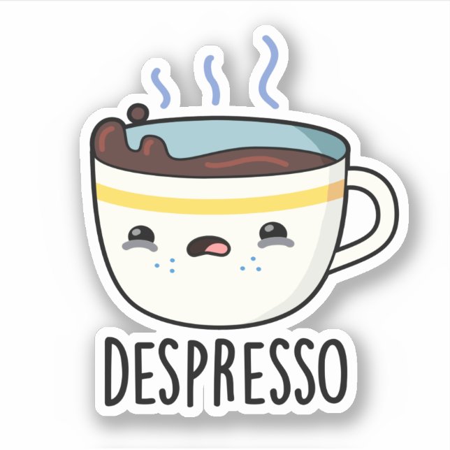Depresso Funny Sad Espresso Coffee Pun  (Front)