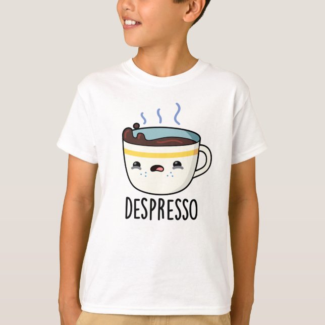 Depresso Funny Sad Espresso Coffee Pun  T-Shirt (Front)