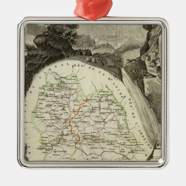 Dept Any Lozere Metal Tree Decoration (Front)