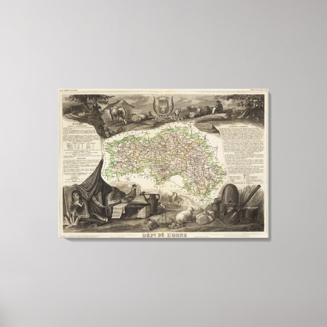 Dept. De L'Orne Canvas Print (Front)