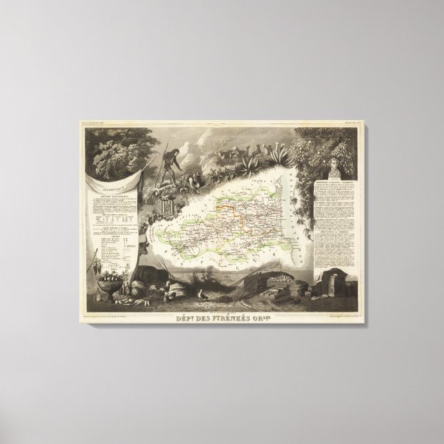 Dept of Pyrenees Orles Canvas Print (Front)