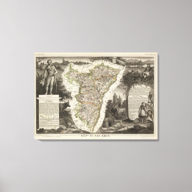 Dept. of the Lower Rhine Canvas Print (Front)