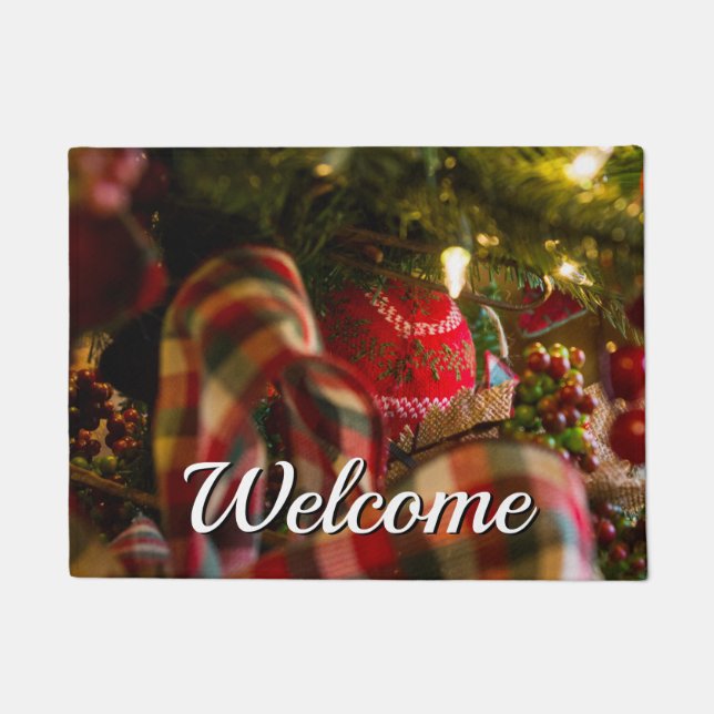 Depth Of A Christmas Tree Welcome Doormat (Front)