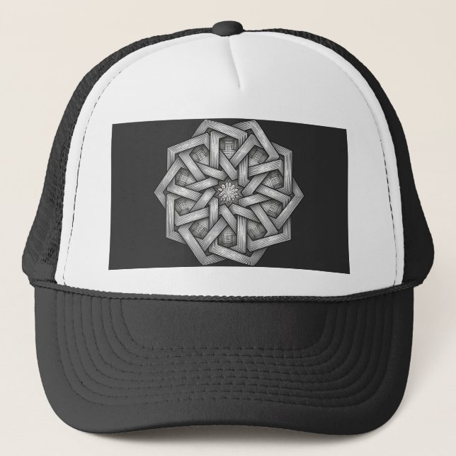 Depths Of Darkness Geometric Baseball Cap (Front)