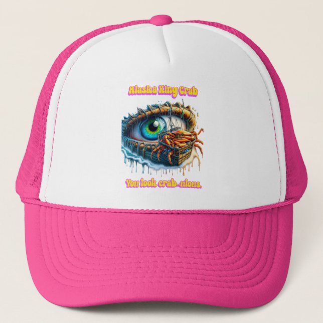 Depths of Deception A Crabs Lair Within an Eye Trucker Hat (Front)