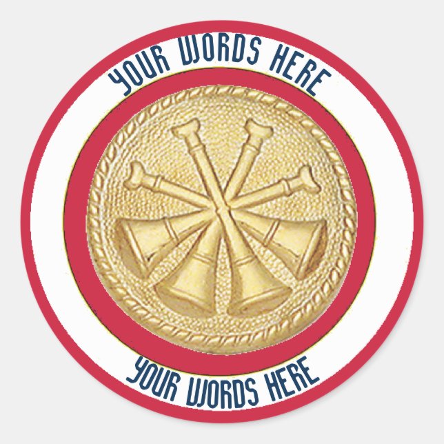 Deputy Fire Chief 4 Bugle Custom Sticker (Front)