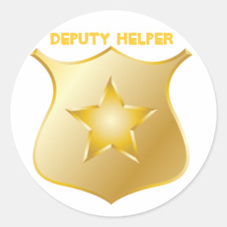 Deputy Helper Badge Classic Round Sticker