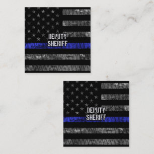 Deputy Sheriff Distressed Flag Discount Card