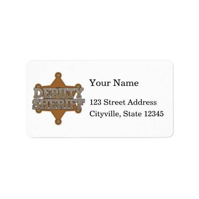 Deputy Sheriff Label (Front)
