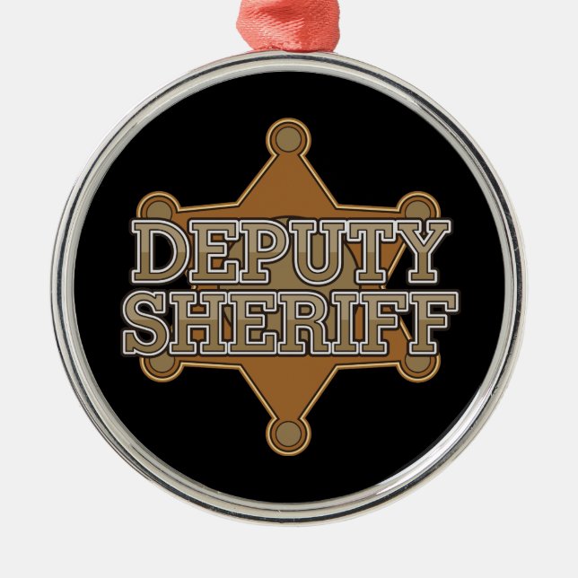 Deputy Sheriff Metal Tree Decoration (Front)