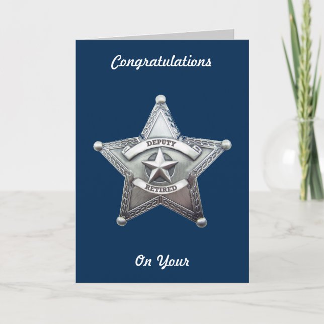 Deputy Sheriff Retirement Card (Front)