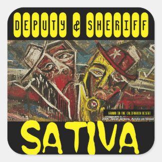 DEPUTY & SHERIFF SATIVA SQUARE STICKER